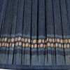 Samaira 30cm Denim Silk Border Print Mushroom Pleat Tapered Lampshade