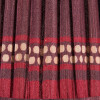 Samaira 30cm Red Silk Border Print Mushroom Pleat Tapered Lampshade