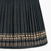 Samaira 35cm Black Silk Border Print Mushroom Pleat Tapered Lampshade