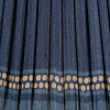 Samaira 35cm Denim Silk Border Print Mushroom Pleat Tapered Lampshade