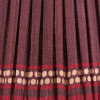 Samaira 35cm Red Silk Border Print Mushroom Pleat Tapered Lampshade