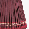 Samaira 40cm Red Silk Border Print Mushroom Pleat Tapered Lampshade