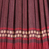 Samaira 40cm Red Silk Border Print Mushroom Pleat Tapered Lampshade