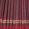 Samaira 45cm Red Silk Border Print Mushroom Pleat Tapered Lampshade