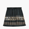 Samaira 16cm Black Silk Border Print Mushroom Pleat Tapered Lampshade