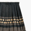 Samaira 16cm Black Silk Border Print Mushroom Pleat Tapered Lampshade