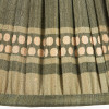 Samaira 16cm Olive Silk  Border Print Mushroom Pleat Tapered Lampshade