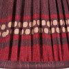 Samaira 16cm Red Silk  Border Print Mushroom Pleat Tapered Lampshade