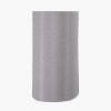 Mia 25cm Steel Grey Oval Silk Mix Lampshade