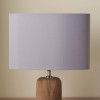 Mia 25cm Steel Grey Oval Silk Mix Lampshade