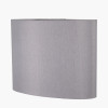 Mia 30cm Steel Grey Oval Silk Mix Lampshade