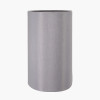 Mia 30cm Steel Grey Oval Silk Mix Lampshade