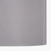 Mia 30cm Steel Grey Oval Silk Mix Lampshade