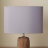Mia 30cm Steel Grey Oval Silk Mix Lampshade