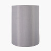 Mia 35cm Steel Grey Oval Silk Mix Lampshade