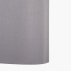 Mia 35cm Steel Grey Oval Silk Mix Lampshade