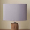 Mia 35cm Steel Grey Oval Silk Mix Lampshade