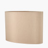 Mia 35cm Taupe Oval Silk Mix Lampshade