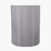 Mia 40cm Steel Grey Oval Silk Mix Lampshade