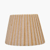 Isla 25cm Jute Striped Natural & Yellow Tapered Lampshade