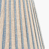 Isla 30cm Jute Striped Natural & Blue Tapered Lampshade
