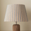 Isla 30cm Jute Striped Natural & Blue Tapered Lampshade