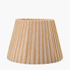 Isla 30cm Jute Striped Natural & Yellow Tapered Lampshade