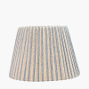 Isla 35cm Jute Striped Natural & Blue Tapered Lampshade