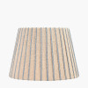 Isla 40cm Jute Striped Natural & Blue Tapered Lampshade