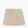 Isla 40cm Jute Striped Natural & Blue Tapered Lampshade