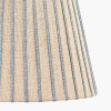 Isla 40cm Jute Striped Natural & Blue Tapered Lampshade