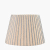 Isla 45cm Jute Striped Natural & Blue Tapered Lampshade