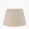 Isla 45cm Jute Striped Natural & Blue Tapered Lampshade