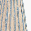 Isla 14cm Jute Striped Natural & Blue Tall Tapered Candle Clip Lampshade
