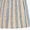 Isla 14cm Jute Striped Natural & Blue Tall Tapered Candle Clip Lampshade