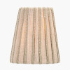Isla 14cm Jute Striped Natural & Olive Tall Tapered Candle Clip Lampshade