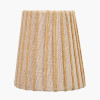 Isla 14cm Jute Striped Natural & Yellow Tall Tapered Candle Clip Lampshade