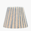 Isla 16cm Jute Striped Natural & Blue Tapered Lampshade