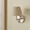 Isla 16cm Jute Striped Natural & Olive Tapered Lampshade