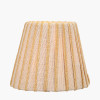 Isla 16cm Jute Striped Natural & Yellow Tapered Lampshade