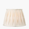 Odette 30cm White Linen Slub Pinch Pleat  Tapered Lampshade