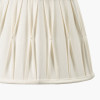 Odette 30cm White Linen Slub Pinch Pleat  Tapered Lampshade