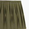 Odette 35cm Olive Green Cotton Slub Pinch Pleat  Tapered Lampshade