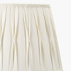Odette 35cm White Linen Cotton Slub Pinch Pleat  Tapered Lampshade