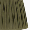 Odette 40cm Olive Green Cotton Slub Pinch Pleat  Tapered Lampshade
