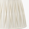 Odette 40cm White Linen Cotton Slub Pinch Pleat  Tapered Lampshade