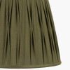 Odette 45cm Olive Green Cotton Slub Pinch Pleat  Tapered Lampshade