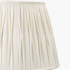 Odette 45cm White Linen Cotton Slub Pinch Pleat  Tapered Lampshade