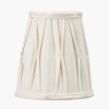 Odette 14cm White Linen Cotton Slub Pinch Pleat Tall Tapered Candle Clip Lampshade