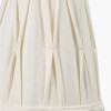 Odette 14cm White Linen Cotton Slub Pinch Pleat Tall Tapered Candle Clip Lampshade